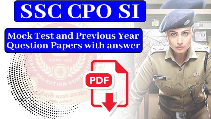 SSC SI CPO 2021-Mock Test, Syllabus and Previous Year papers